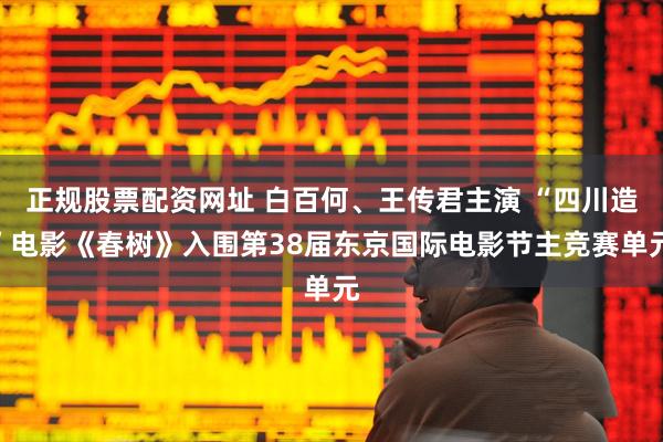 正规股票配资网址 白百何、王传君主演 “四川造”电影《春树》入围第38届东京国际电影节主竞赛单元